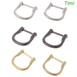 Timi 1.8cm Screw Dee D Ring Buckle Clasp DIY Leather Handbag Strap Belt Luggage Craft