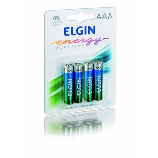 Pilha Alcalina AAA Elgin LR03 (Blister C/ 4 Pilhas)