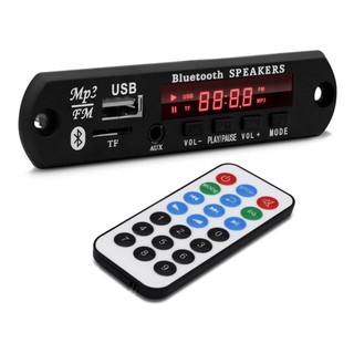 Placa Amplificador Modulo Radio Usb Mp3 Aux Sd Bluetooth Fm - Placa para Amplificador Módulo Bluetooth USB Cartão de Memória SD Auxiliar P2 MP3