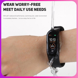 M4 Relógio Smart À Prova D 'Água Monitora Frequência Cardíaca Função Smartwatch Masculino Feminino (7)