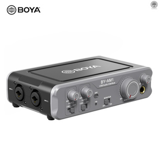 R Boya By-Am1 Dual-Channel Mixer Interface De Áudio Usb Com Entradas De 6.35mm / Xlr Combo 6.35mm Para Fone De Ouvido & Linha Saídas 48v Phantom Power Para Gravação De Áudio (4)