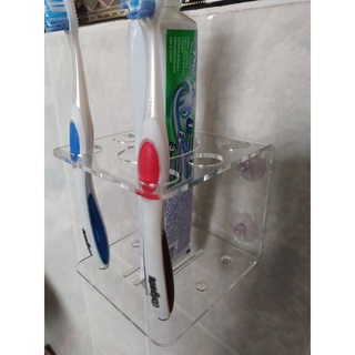 Suporte de Parede para Escova e Pasta de Dentes, porta escova de dente em Acrilico (4)