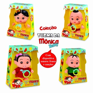 Bonecos Turma da Monica Baby Fala Frases com Música - Monte seu Kit Cascão Magali Cebolinha