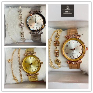 Relógio Feminino De Luxo Pulseira METAL Imã com caixa pulseira Quadrada dourado rose novo m7