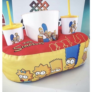 Kit almofada porta pipoca balde + 2 copos Simpsons (1)