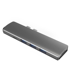 Adaptador Hub Macbook Pro Air M1 2020-2018 Usb Tipo C 4k Hdmi, USB, Leitor SD Thunderbolt 3 Alumínio