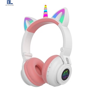 Headphone / Fone De Ouvido Sem Fio Bluetooth Com Bluetooth De Unicórnio Fofo Com Controle Can Led Estéreo Para Crianças / Meninas (1)