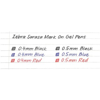 Caneta Zebra Gel Sarasa Clip MarkON 0.4 0.5 - Não borra ao utilizar marca-texto - Valor Unitário (7)