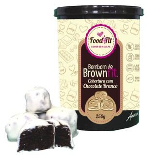 Brownie Fit com Cobertura de Chocolate Branco Zero 250g - Food4Fit