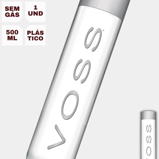 Água Voss sem gás Pet (garrafa de plástico) - 500 ml - A mais pura do mundo - Extraída na Noruega (und)