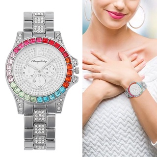Relógio Feminino Quartzo Pulseira De Aço Com Diamante Gypsophila (1)