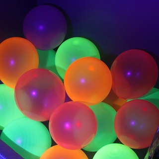 50 Unidades Balão Bexiga Neon Luz Negra 9" Polegadas