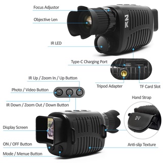 Câmera de caça ao ar livre telescópio digital 1080P HD infravermelho com visão noturna (7)