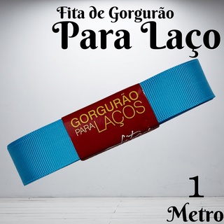 Fita De Gorgurão Para Laço 22mm Progresso | 1 Metro - Azul Médio