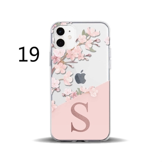 Capa De Celular Transparente De Flor De Pêssego Com 26 Letras 78p Para Iphone 11 Pro / Apple 6s (9)