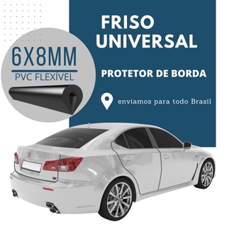 Protetor De Bordas Portas, Placas, Para-brisa, Carro Veiculo Universal Carro - 20 Metros - Preto