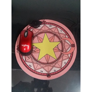 Mouse Pad 22 cm Redondo de Neoprene Personalizado com Mandala Sakura cardcaptor Rosa (8)