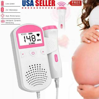Monitor De Freqüência Cardíaca Doppler Medidor De Batidas Do Bebê Fhr Lcd Sonda Grávida Fetus