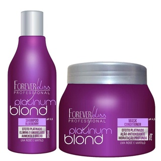 Kit Matizador Platinum Blond Shampoo E Mascara Forever Liss