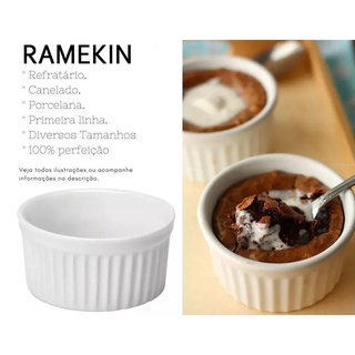 Ramekin de Porcelana Canelado 210ml Ideal Para Cupcake Ramequim Bowl (4)