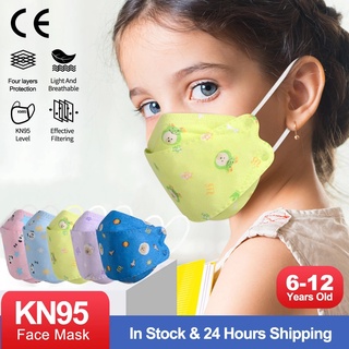10 Pcs Ffp2 N95 Respirador Dos Desenhos Animados Máscara Ffp2mask 3d Coreano Cópia De Peixe 4 Camadas Criança Máscaras Contra Poeira Mascarillas Kawaii
