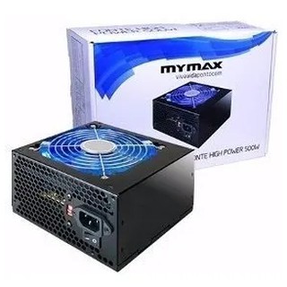 FONTE ATX 500w GAMER C/fan De Led Azul Mymax