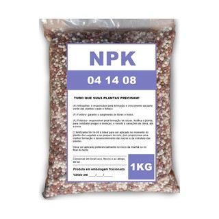 Adubo Fertilizante Npk 04 14 08 Plantas Adubação 1kg / 500gr / 100gr