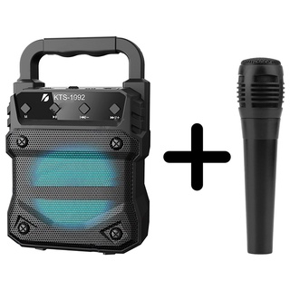 Caixa De Som Bluetooth amplificada fm karaoque microfone