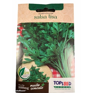 Sementes de Salsa Lisa Topseed Garden 800mg aprox 320 sementes