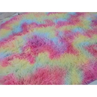 Tapetes Grande Felpudo/Peludo Coloridos Arco-íris Unicórnio Tie dye Qualidade (6)