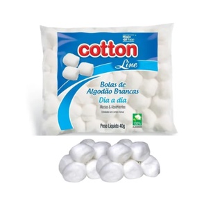 Bolas De Algodão Branca Dia A Dia Cotton Line 40g MEGA PROMOÇÃO