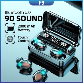 Tws F9 Fone De Ouvido Ouvido Controle De Toque Bluetooth Fone De Ouvido Sem Fio 5.0 Fone De Ouvido Duplo Baixo Sons Hifi Fone De Ouvido 5.0 Fone De Ouvido
