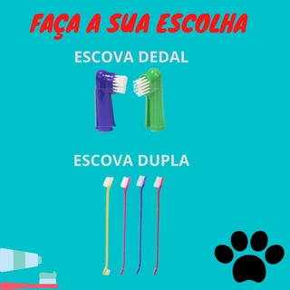 Kit Pasta de Dente Creme Dental Cães e Gatos + Spray Bucal Tutti Frutti Pet Clean + Escova Dedal Escova de Dentes (Saúde Bucal Higiene oral para canina / felina) (4)