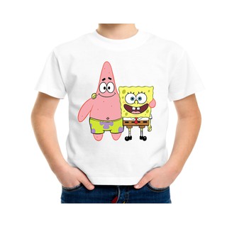 Camisa Camiseta bob esponja e patrick Personalizada desenho blusa Infantil juvenil