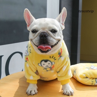 Vip Traje Cão Dos Desenhos Animados Impressão De Apoio Em Torno Do Pescoço Vestuário Inverno Quente Pet Pijama Blusa Para Filhote De Cachorro (3)