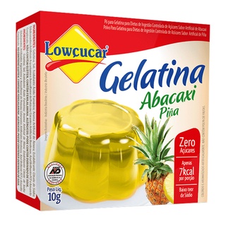 Gelatina sabor Abacaxi, ZERO açúcares, SEM glúten - Lowçucar 10g