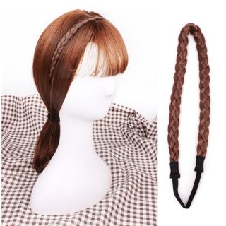 Expen Mulheres Acessórios De Cabelo Da Moda Cabeça Hoop Elastic Headwear Faixas De Cabelo Trançado Headband / Multicolor (4)