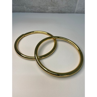 PAR de alça argola de metal grossa - cor dourada - 9 cm - Ref. AA 005