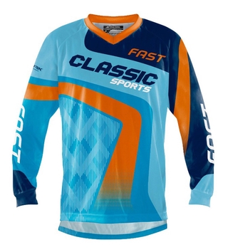 Camisa Para Motocross e Trilhas Infantil Roupa Blusa Camiseta manga Longa Resistente Secagem Rapida - Classic Sports Fast - ProTork