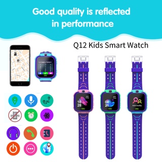 Relógio inteligente para crianças Q12 com bate-papo por voz à prova d'água gps