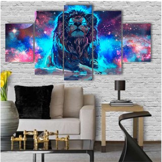 Quadro Decorativo 115x60cm Sala Quarto Leão No Universo
