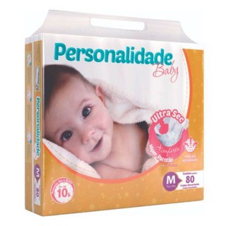 Fralda Descartáveis Personalidade Baby Ultra Séc Hiper M com 80 (1)