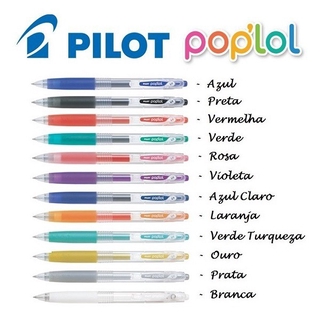 Kit Caneta Gel Pop'lol 0.7 Pilot - C/12 Cores