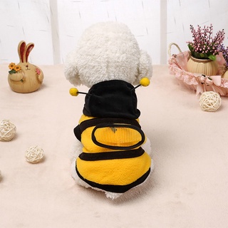 Pet Dog Bumble Bee Clothes Costume Dress Up Coat