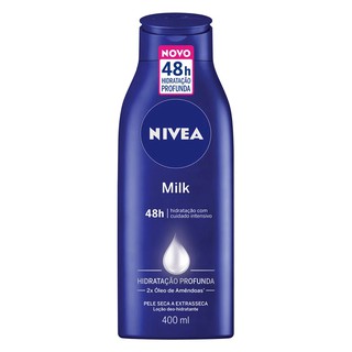 Hidratante Nivea Milk 400ml pele seca e extrasseca envio imediato (1)
