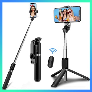Gimbal sem fio Bluetooth selfie stick com estabilizador de luz para celular mini câmera portátil