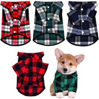 Bonito Do Animal De Estimação Do Cão Gato Camisas Xadrez Roupas Para Filhote De Cachorro Chihuahua Colete Verão Camisetas