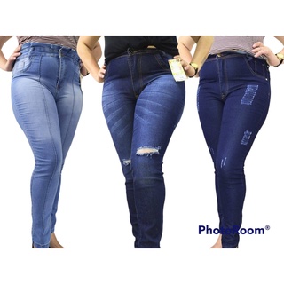 Calça Plus Size Jeans Feminina Com Lycra Tamanho Grande Pronta Entrega