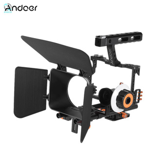 M Andoer C500 Liga De Alumínio Câmera Filmadora Vídeo Rig Gaiola Kit Sistema De Tomada De Filme W / Matte Box + Follow Focus + Handle +