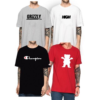 Kit 4 Camisetas Unissex Camisas Grizzly/high/champion